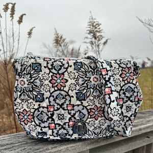 Vera Bradley “Lisbon Medallion” Saddle Crossbody Bag